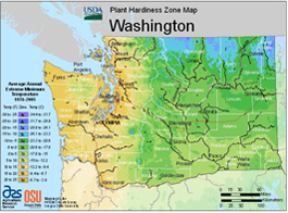 WA USDA zones